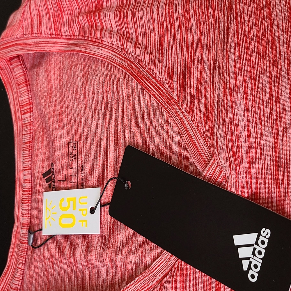 Adidas Red Striped Tank Top